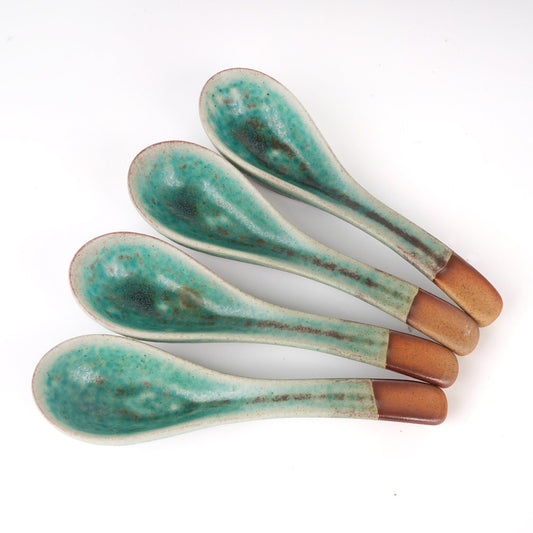 Soup Spoon /Turquoise Ceramic Spoons