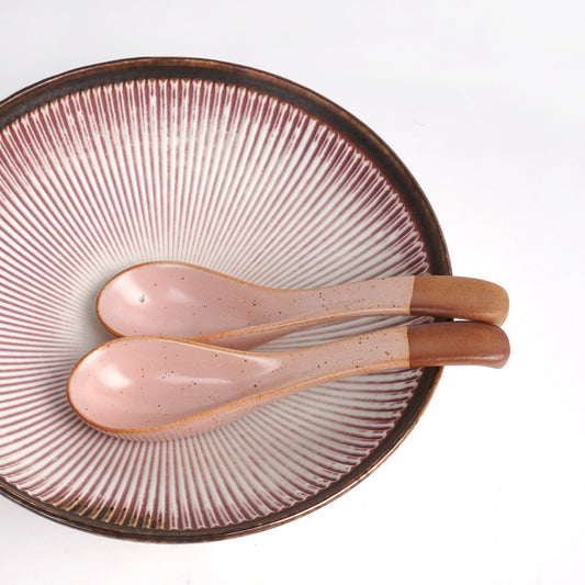 Ceramic Ramen spoon- Pink Spoon