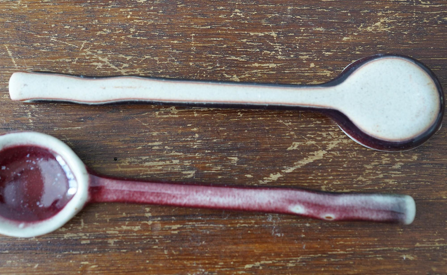 Small ceramic spoons