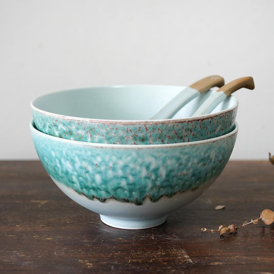 33Oz Ceramic Ramen Bowl with spoon