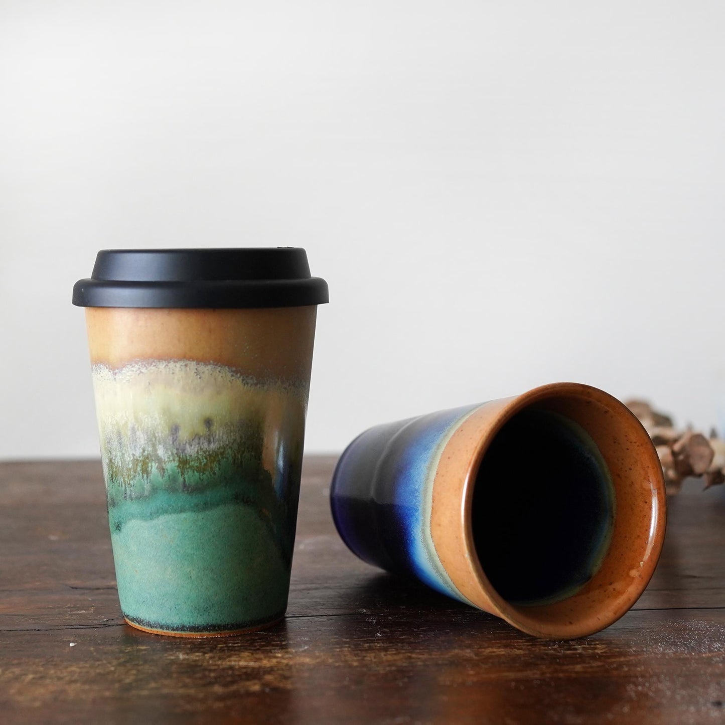 Travel Mug with Silicone Snap Lid