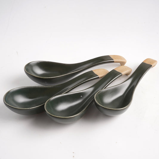 Dark Green Ramen Spoon