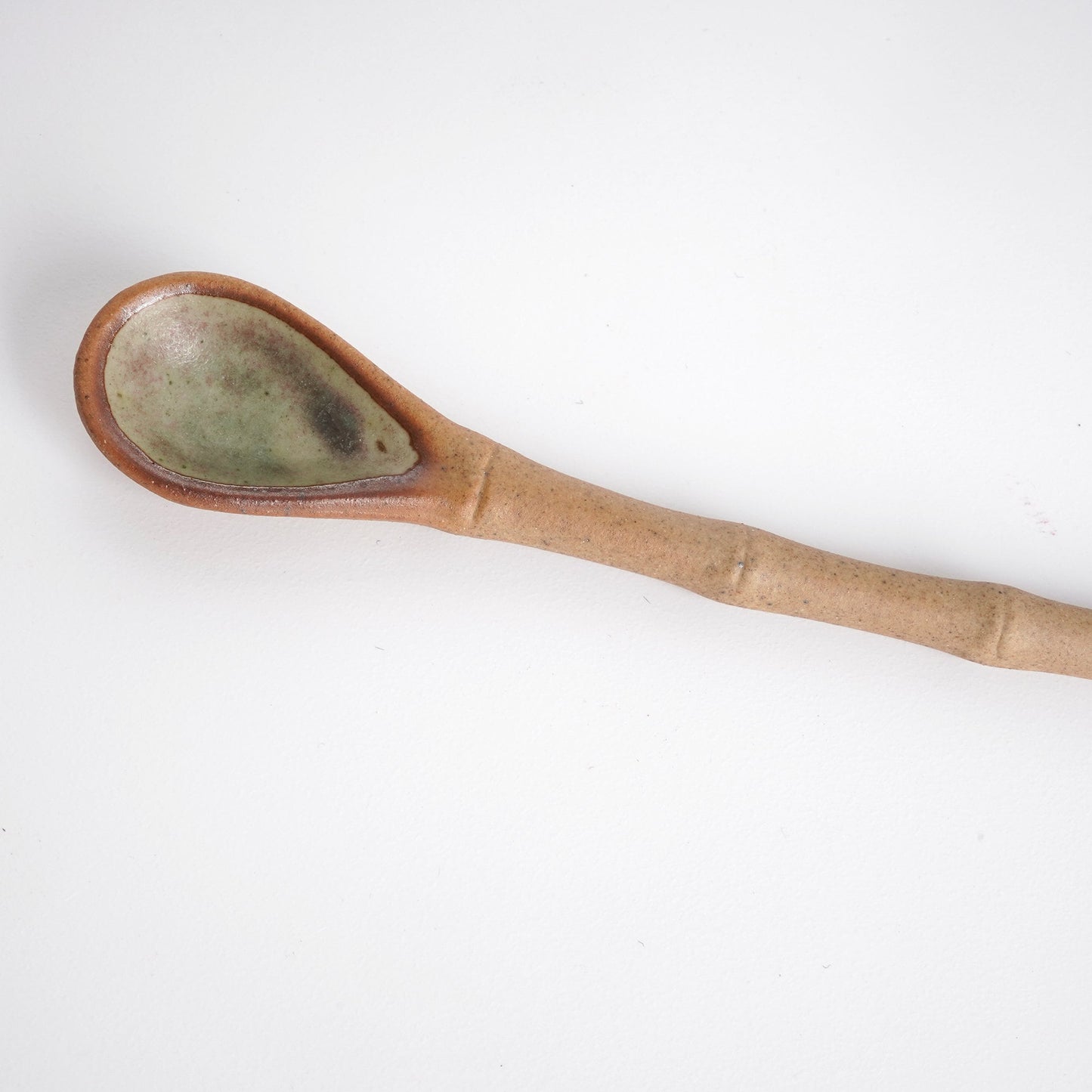 Ceramic Coffee Spoon/Bamboo shape handle stir stick