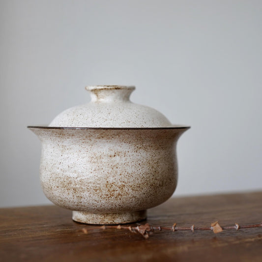 Rustic White Porcelain Gaiwan