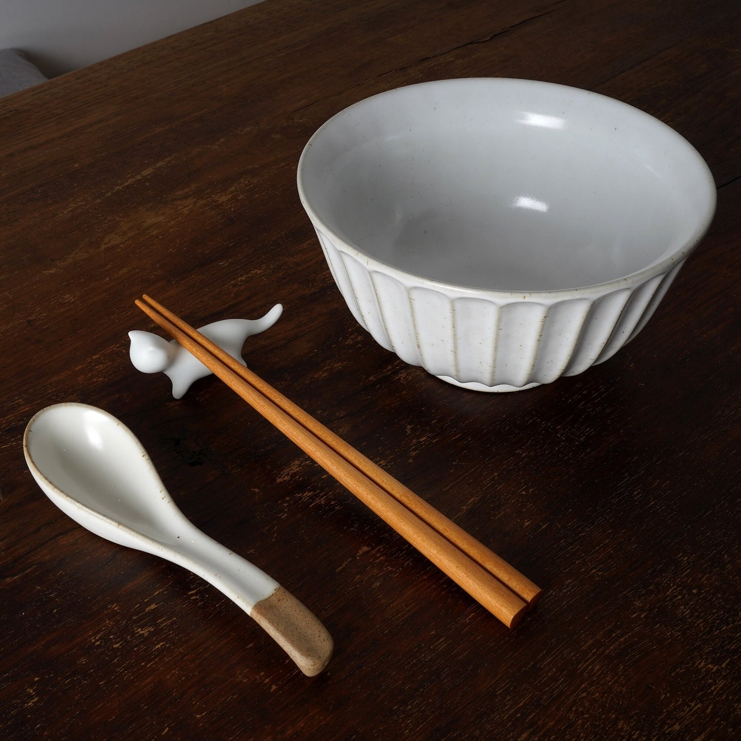 white Ceramic Spoons