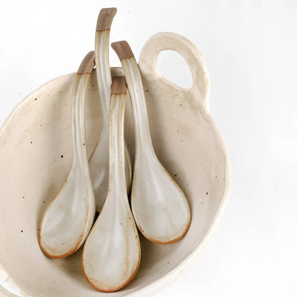 White Large Ramen Spoon