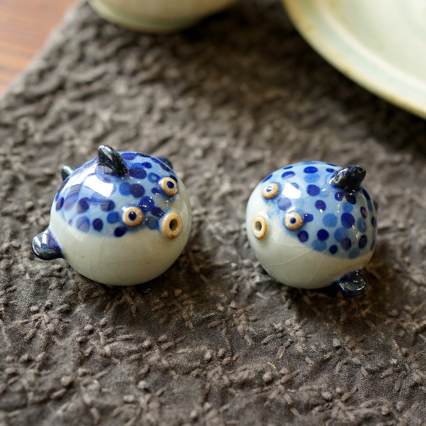 Handmade cute little fish incense holder