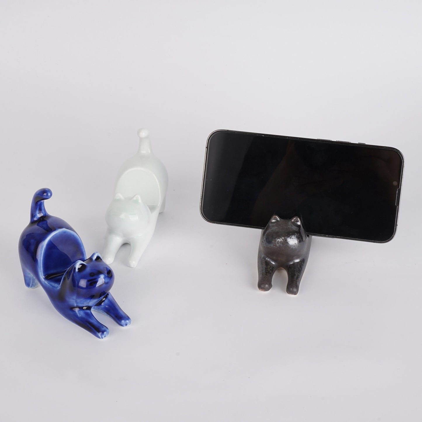 Ceramic Cat cell phone holder