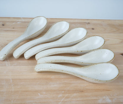 White Soup Spoon