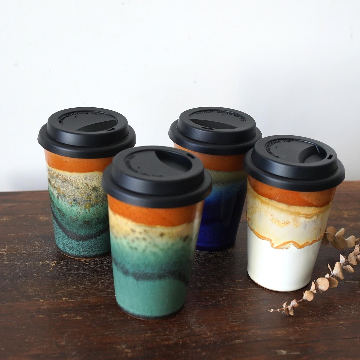 Travel Mug with Silicone Snap Lid