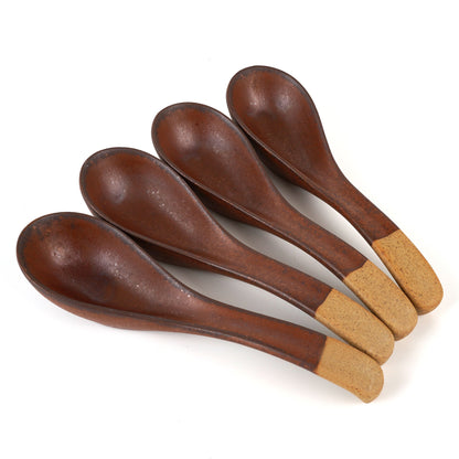 Brown Ceramic Spoons