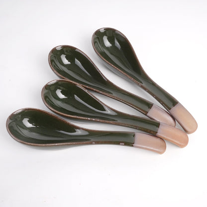 Green Ceramic Ramen spoon