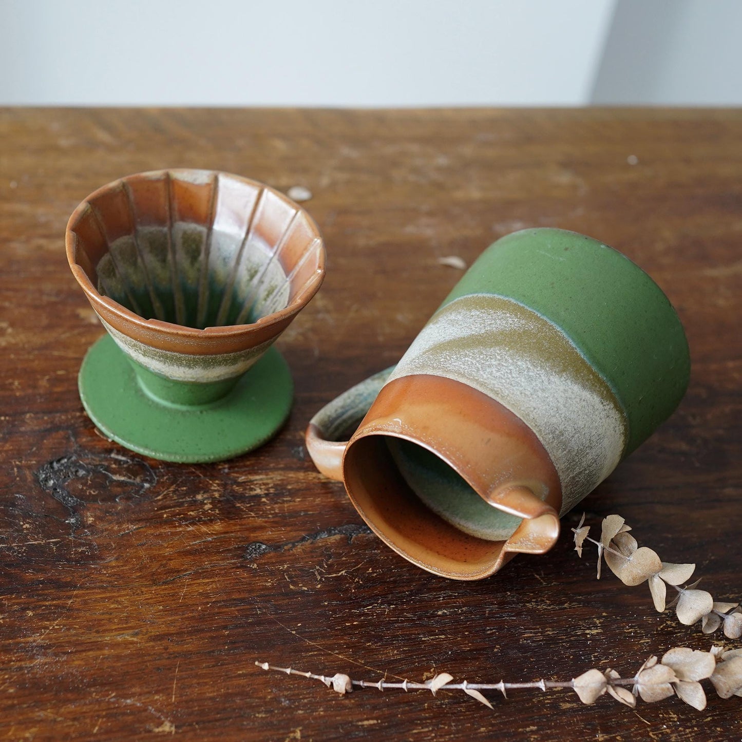 Green Pour Over Coffee Maker Set