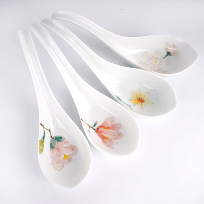 Floral ceramic Spoons