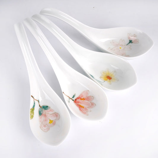 Floral ceramic Spoons