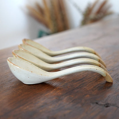 White Large Ramen Spoon