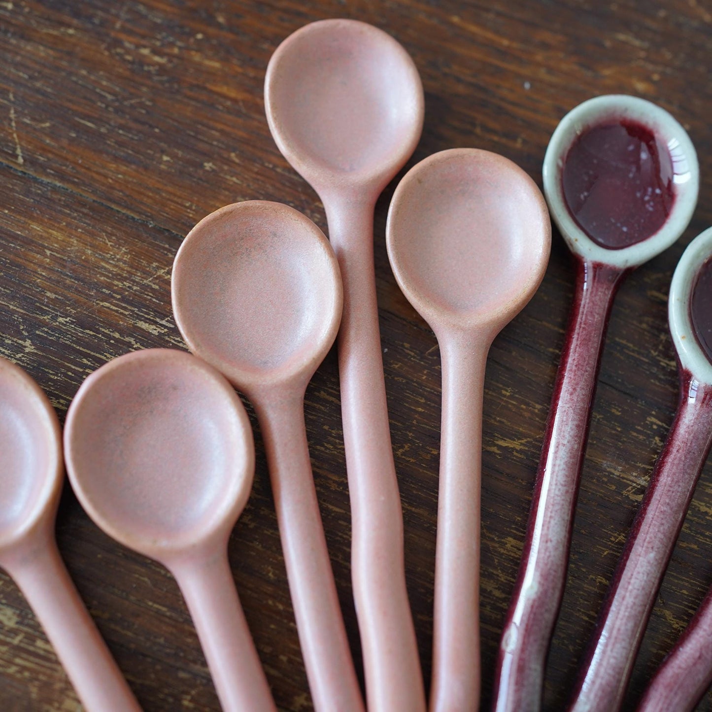 Small ceramic spoons