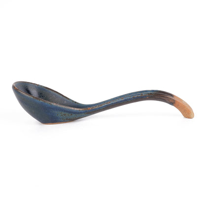 Blue Ceramic Soup Spoons