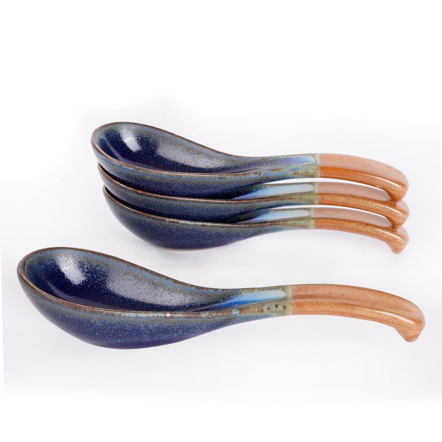 Blue and brown Ramen Spoon