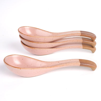 Pink Ceramic Ramen spoon
