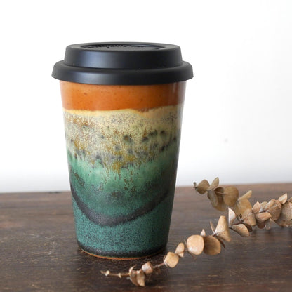 Travel Mug with Silicone Snap Lid