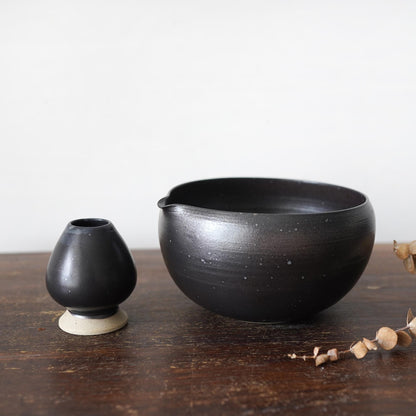 Pottery matcha bowl set