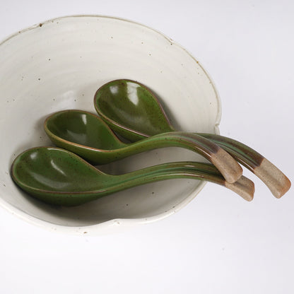Green Asian Soup Spoon