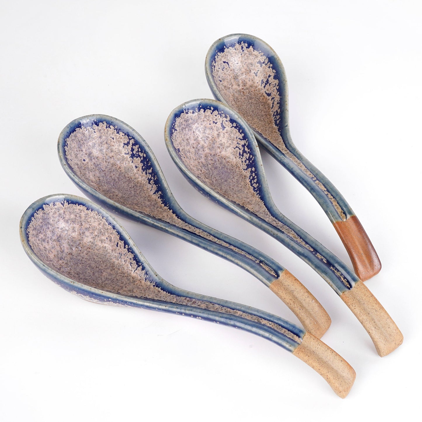 Ceramic Long handle Ramen Spoons