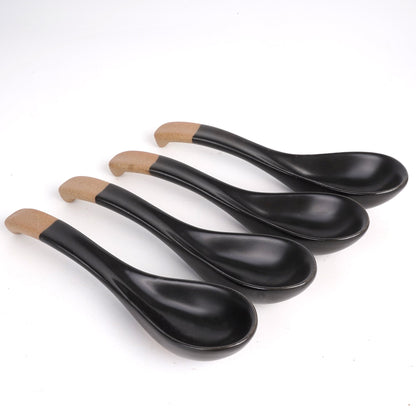 Black Soup Spoon /Ramen Spoon