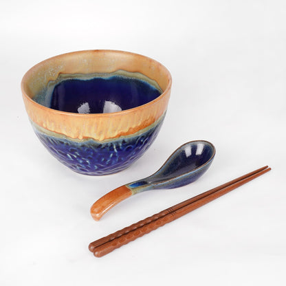 Extra Large Pho Bowl Noodle Bowl with Chopsticks and Spoon
