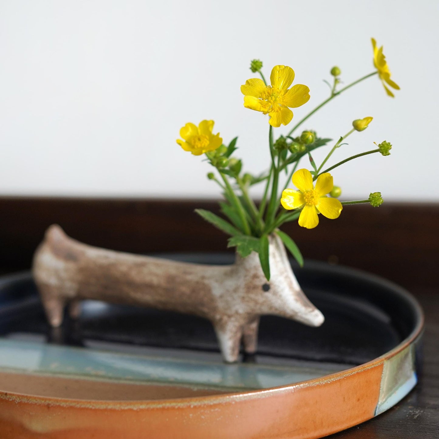 Handmade Dachshund Bud Vase