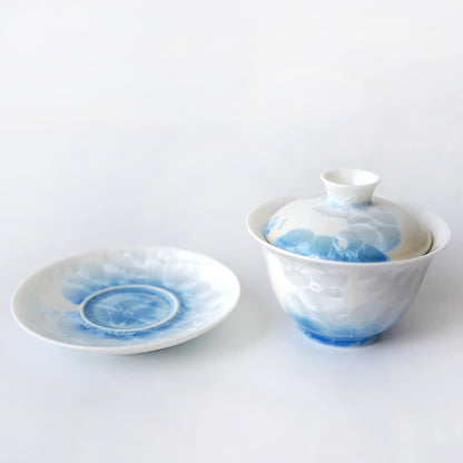Blue and White Crystal Glaze Gaiwan set