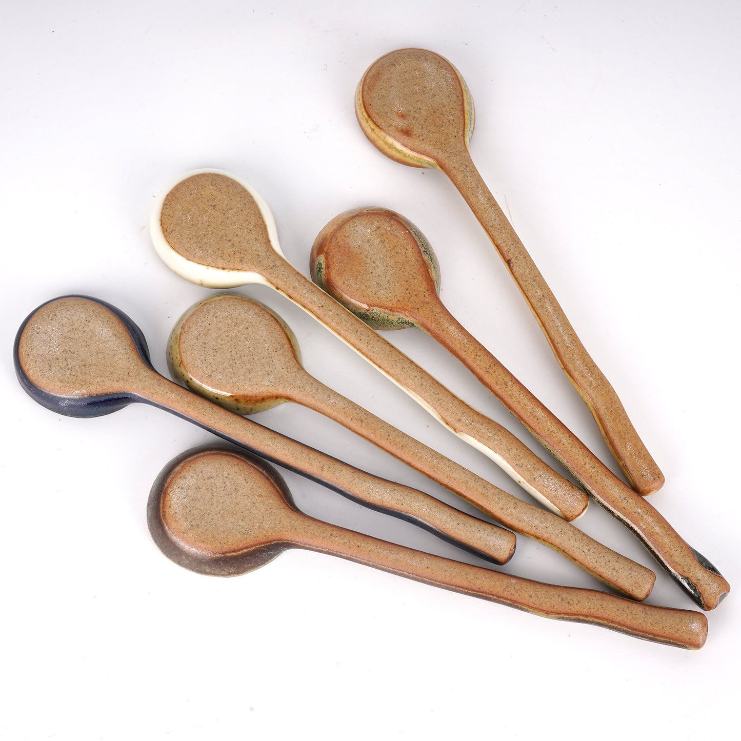 Small ceramic spoons --- coarse pottery spoon