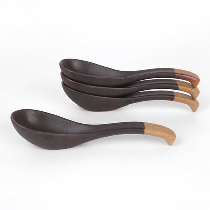 Black Ceramic soup spoon