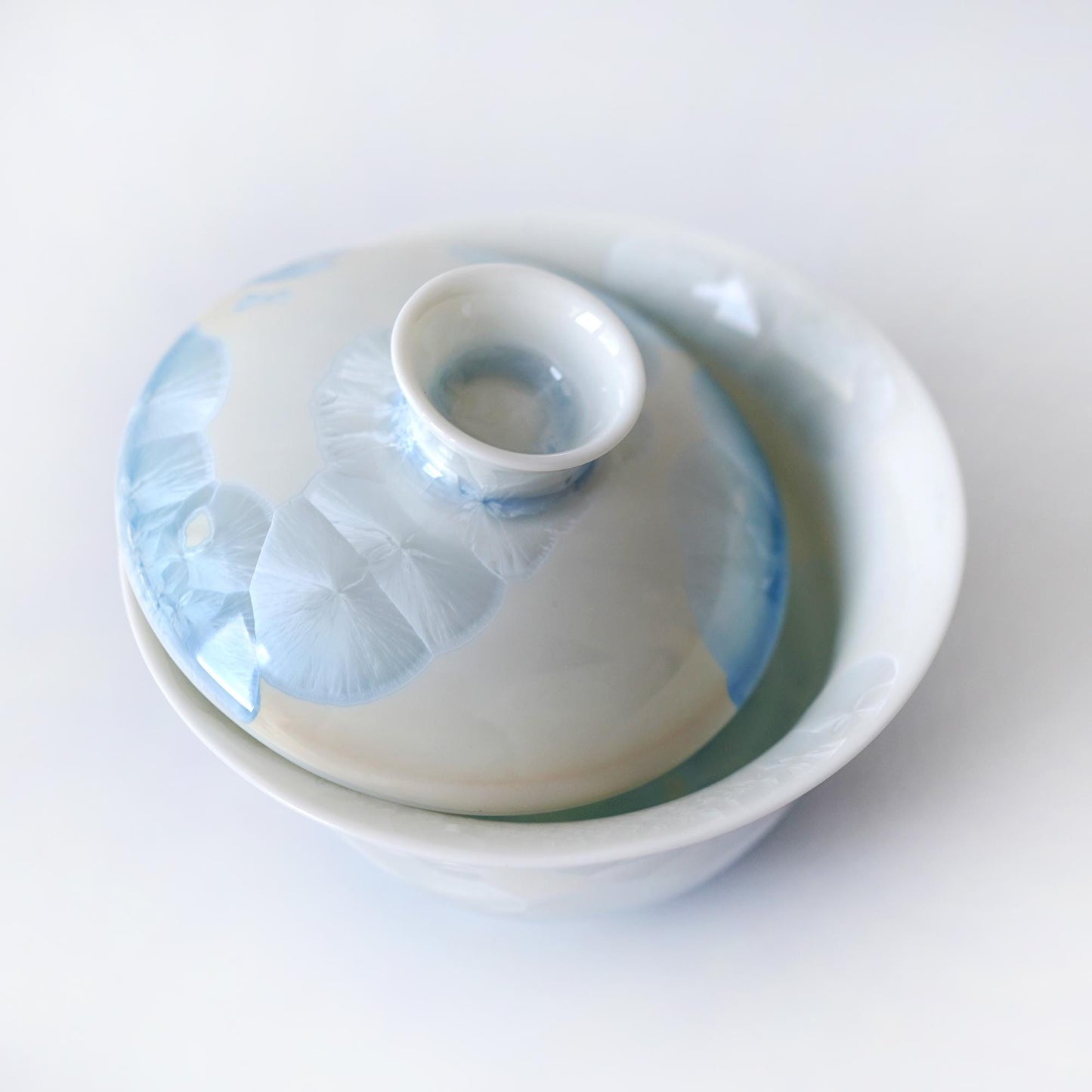 Blue and White Crystal Glaze Gaiwan set