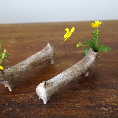 Handmade Dachshund Bud Vase