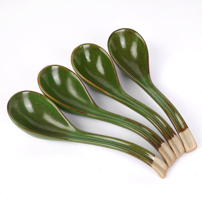 Green Asian Soup Spoon