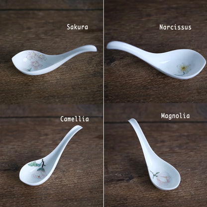 Floral ceramic Spoons