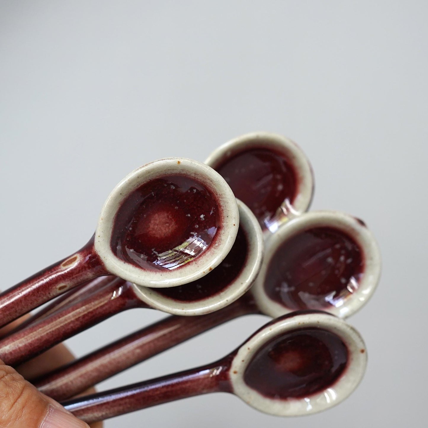 Small ceramic spoons