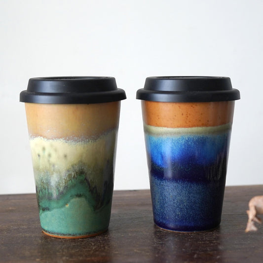 Travel Mug with Silicone Snap Lid