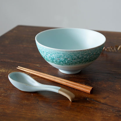 33Oz Ceramic Ramen Bowl with spoon