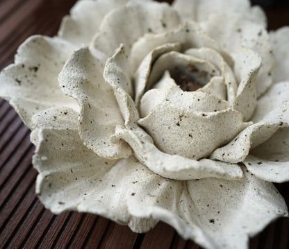 hand sculpted Peony Flower incense holder