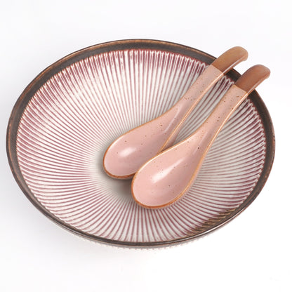 Pink Ceramic Ramen spoon