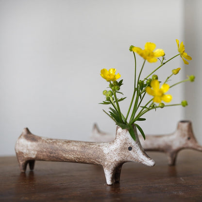 Handmade Dachshund Bud Vase