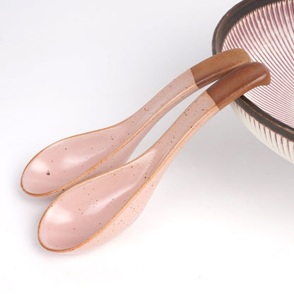 Pink Ceramic Ramen spoon