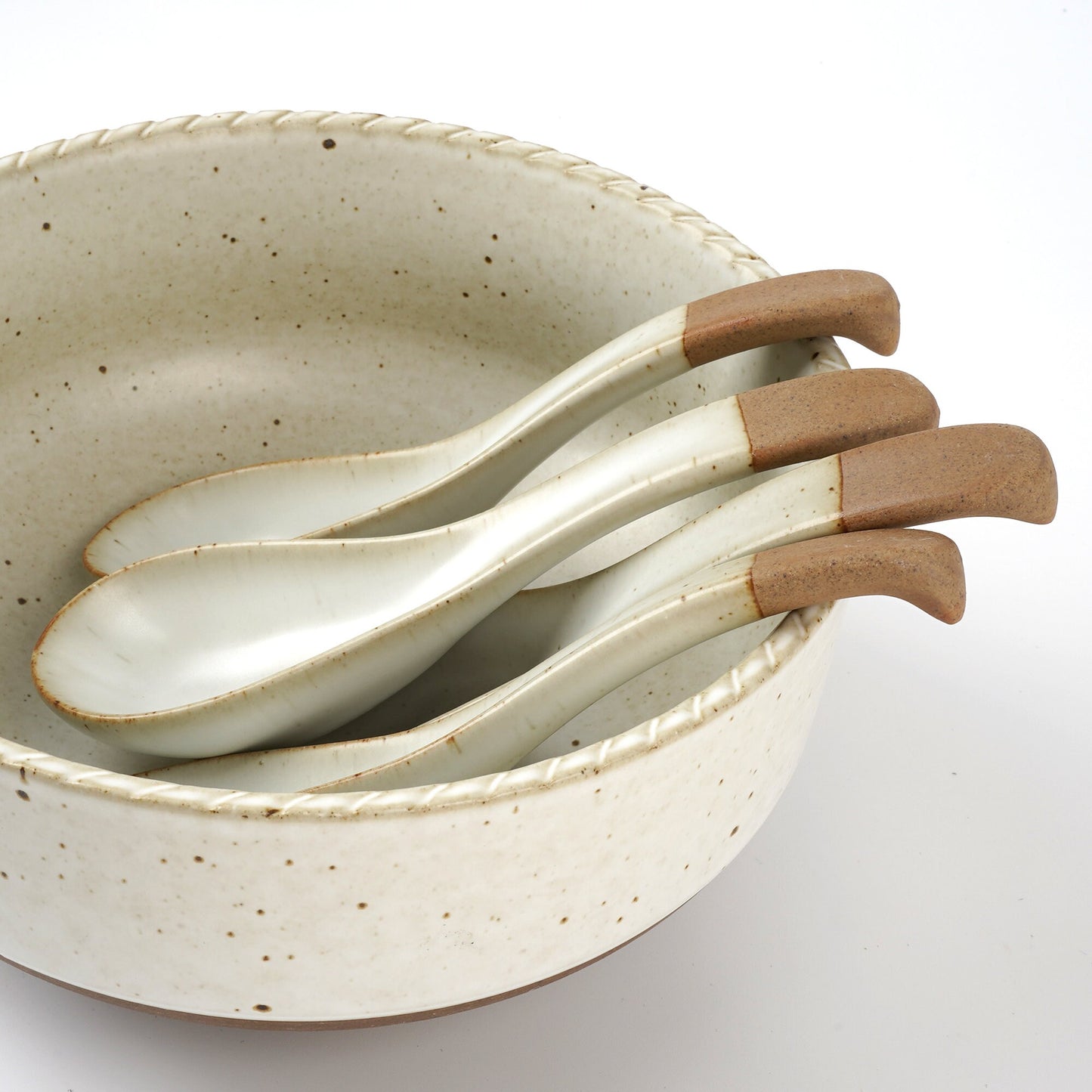 white Ceramic Spoons