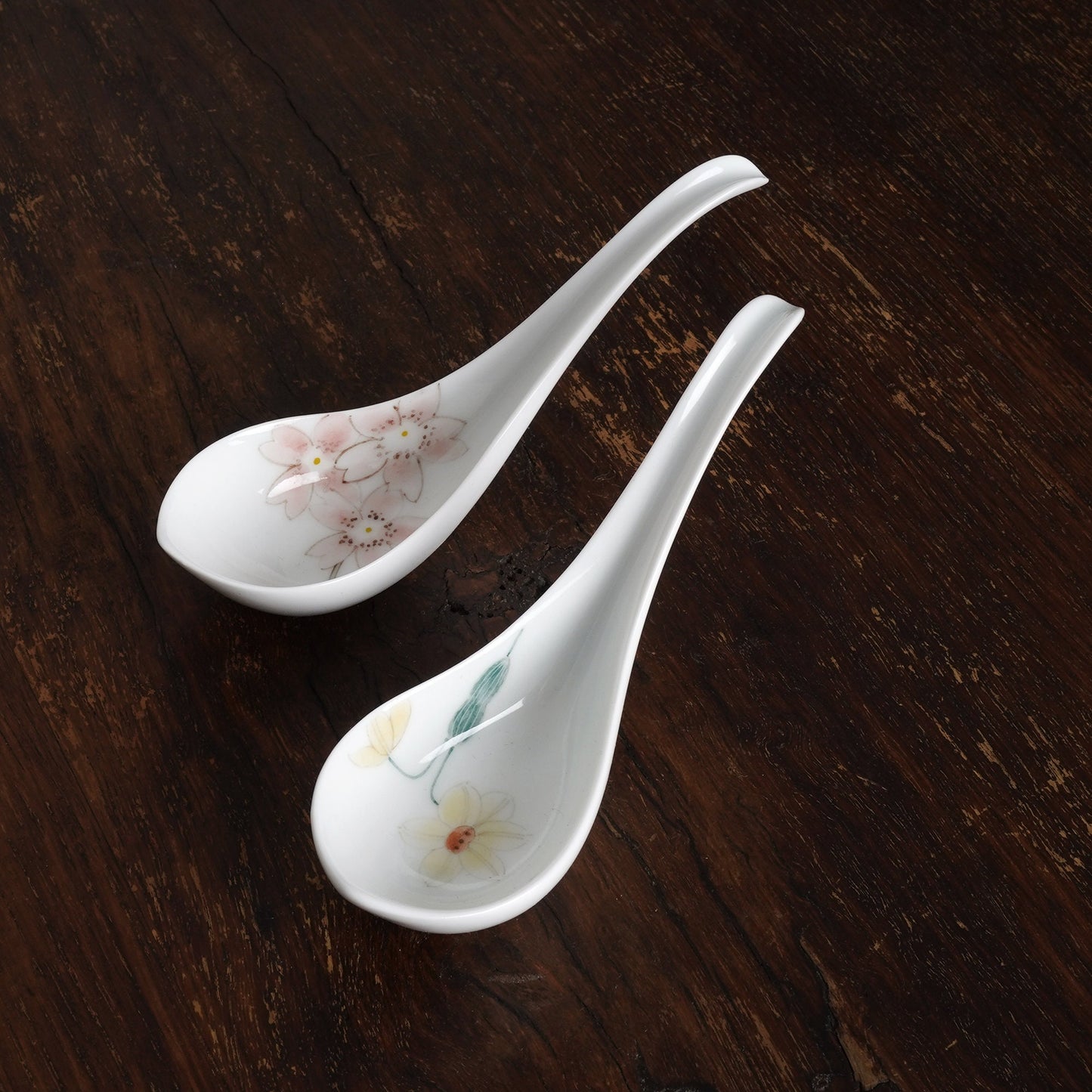 Floral ceramic Spoons