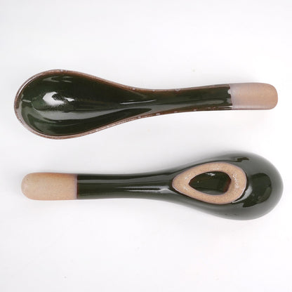 Green Ceramic Ramen spoon