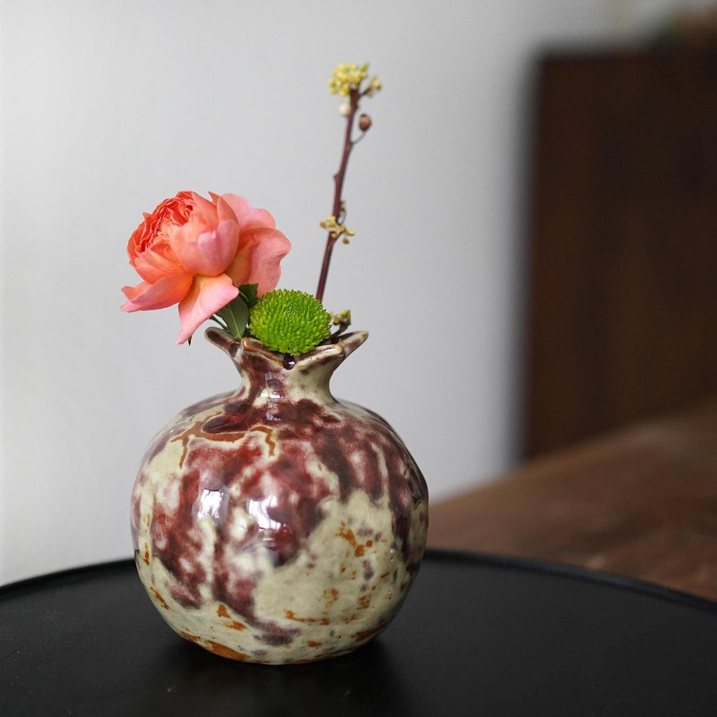 Handmade Red Pomegranate Vase