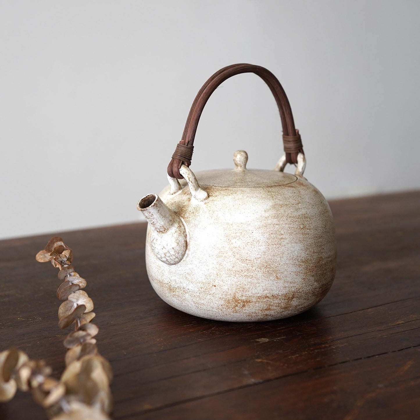 Rustic charcoal stove with Teapot